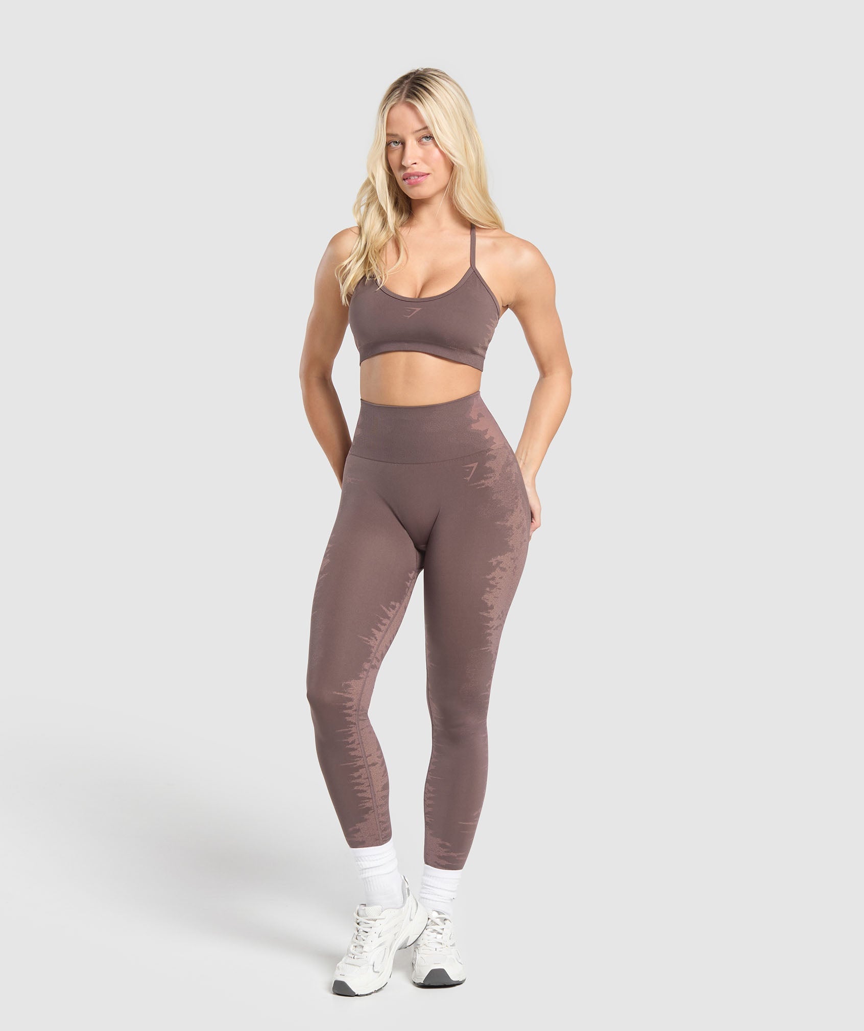 Leggings sin costuras con diseño enjaulado