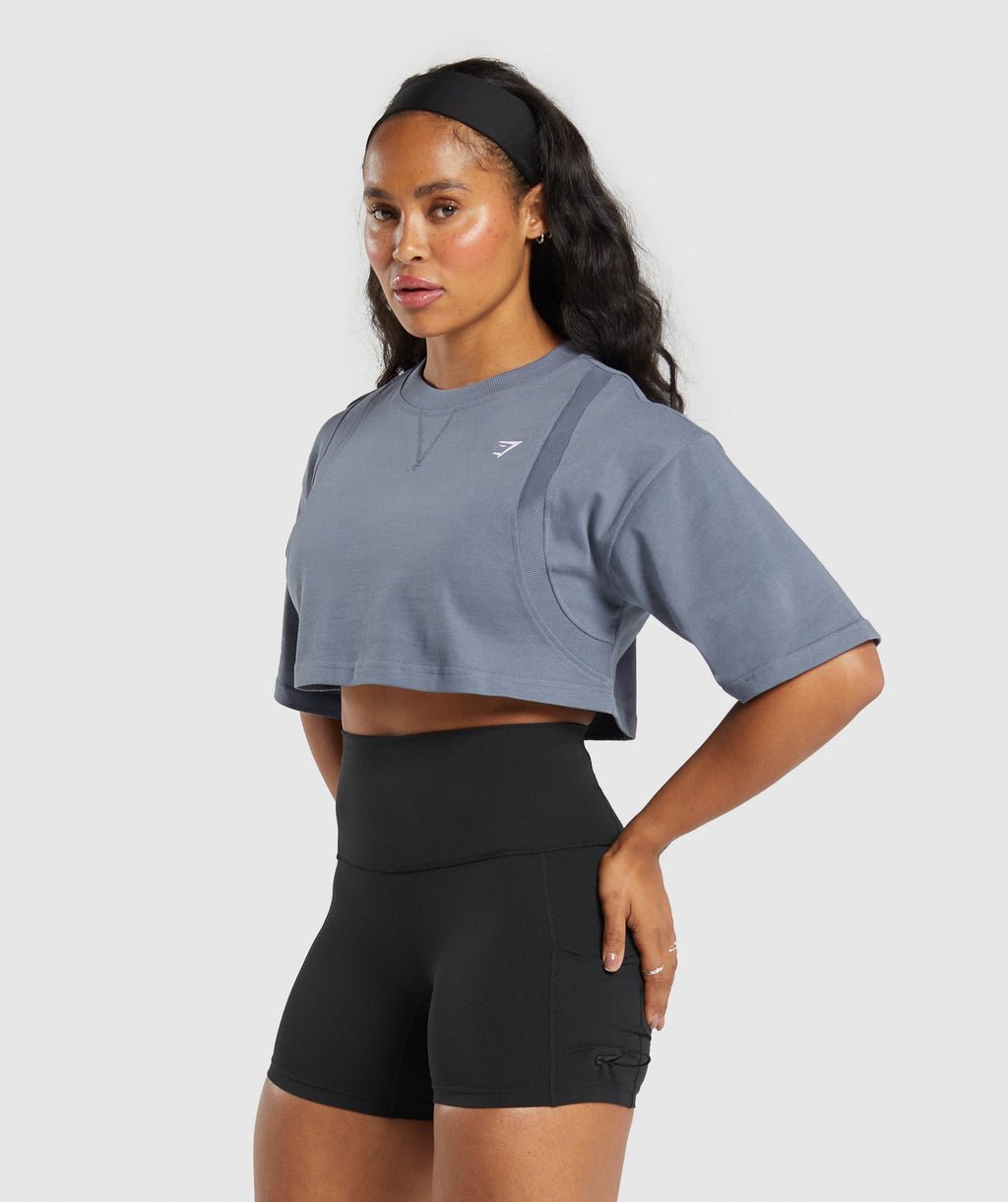 Camiseta corta de algodón de gramaje alto