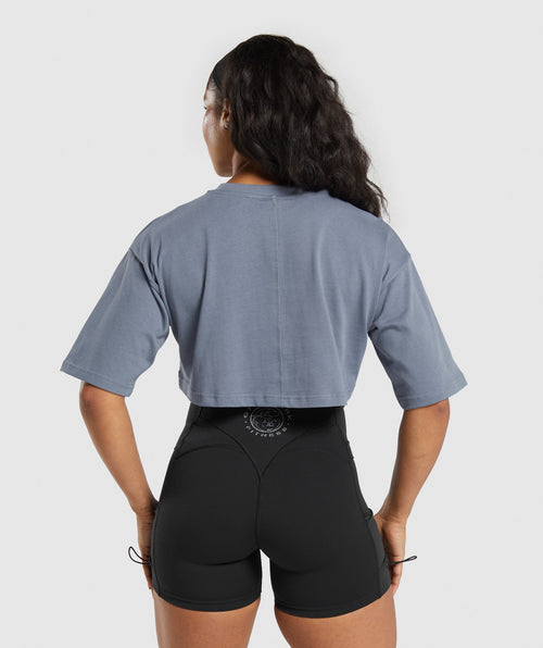 Camiseta corta de algodón de gramaje alto