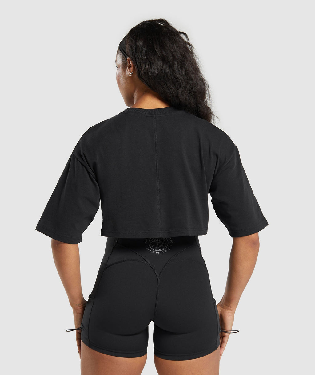 Camiseta corta de algodón de gramaje alto