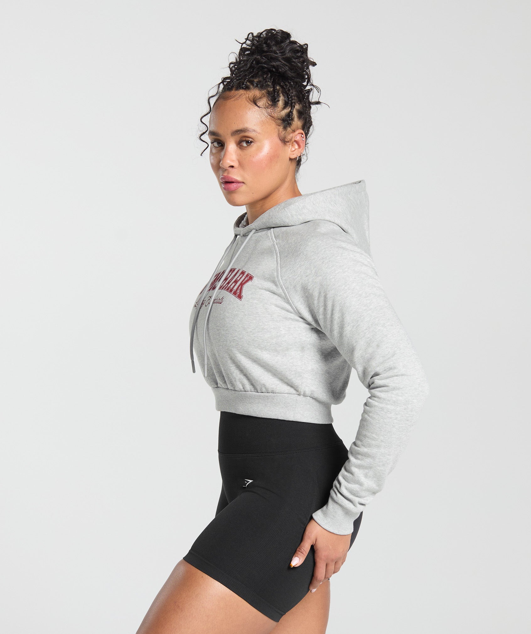 Sudadera corta con capucha y gráfico Lifting Essentials