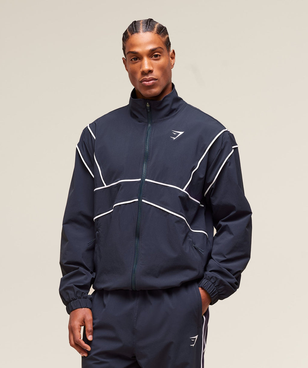 Chaqueta deportiva retro arrugada