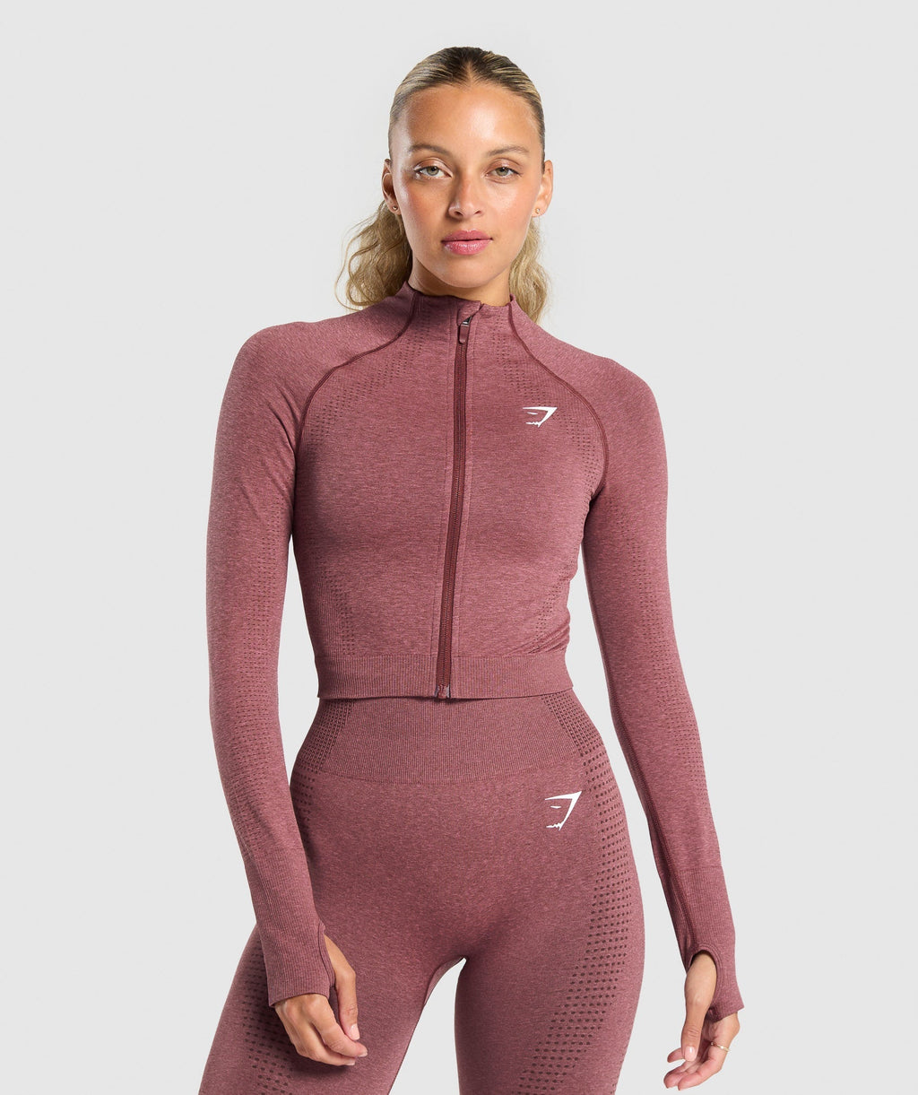 Chaqueta midi con cremallera Vital Seamless 2.0