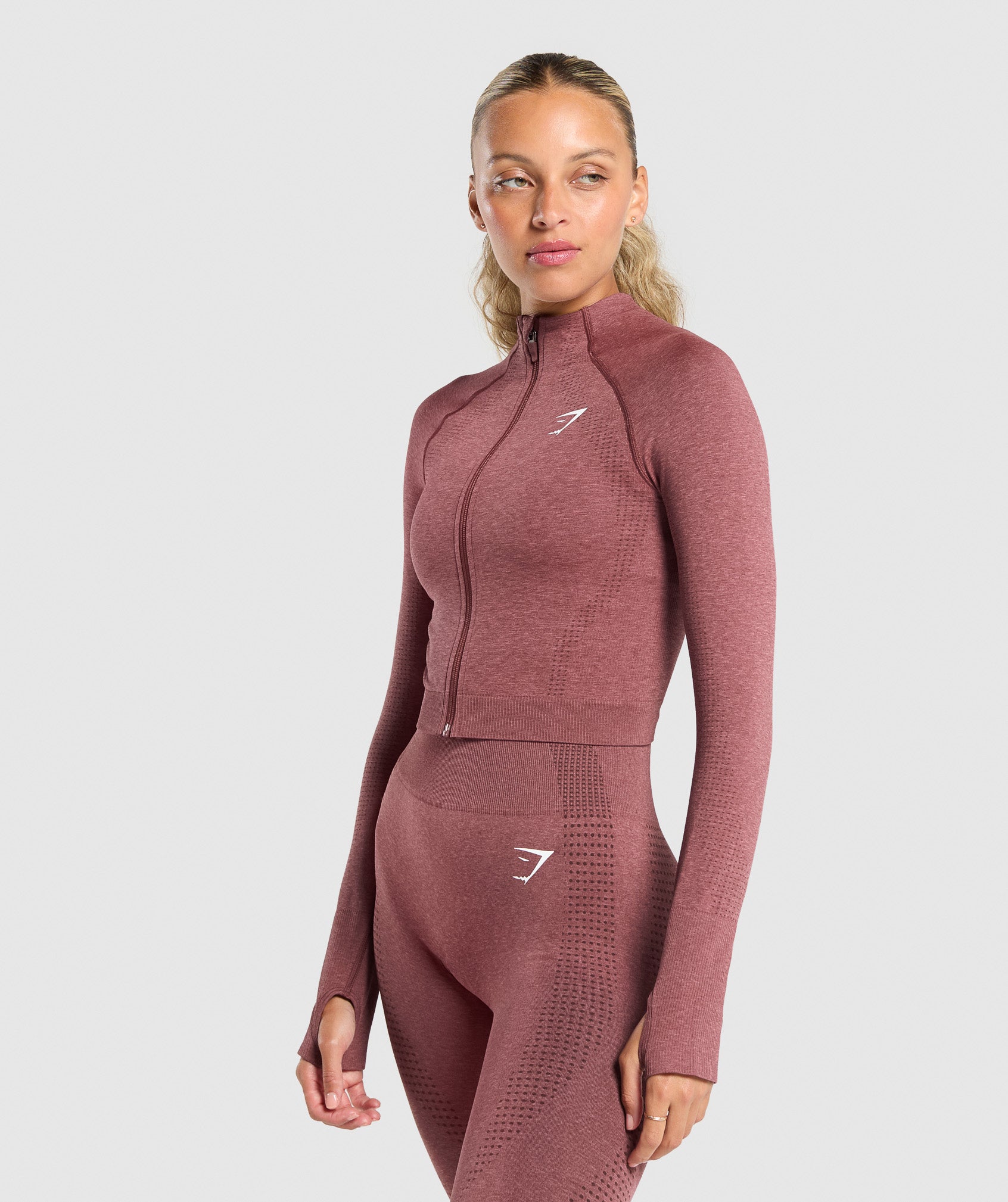 Chaqueta midi con cremallera Vital Seamless 2.0