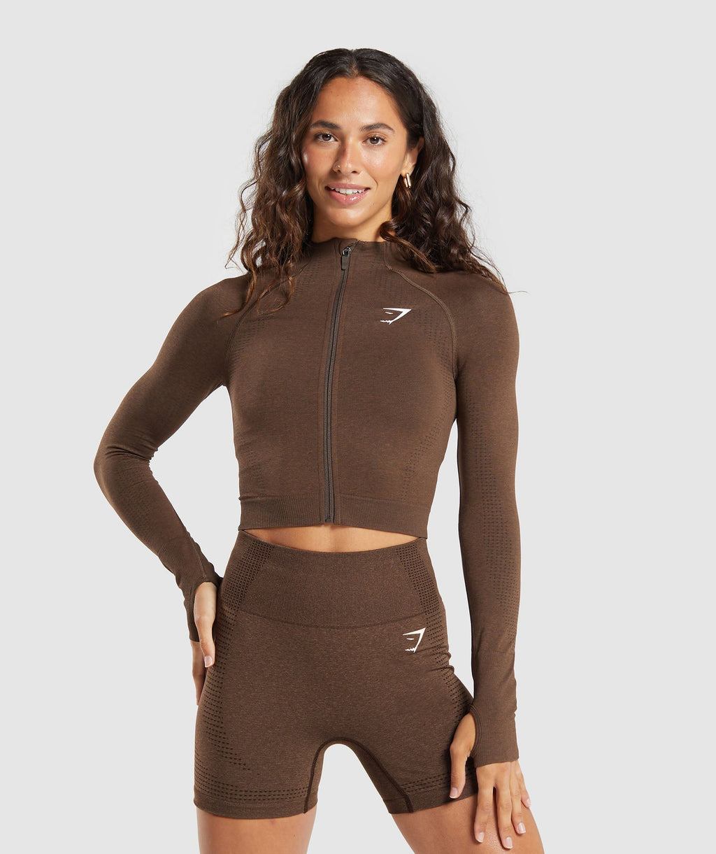 Chaqueta midi con cremallera Vital Seamless 2.0