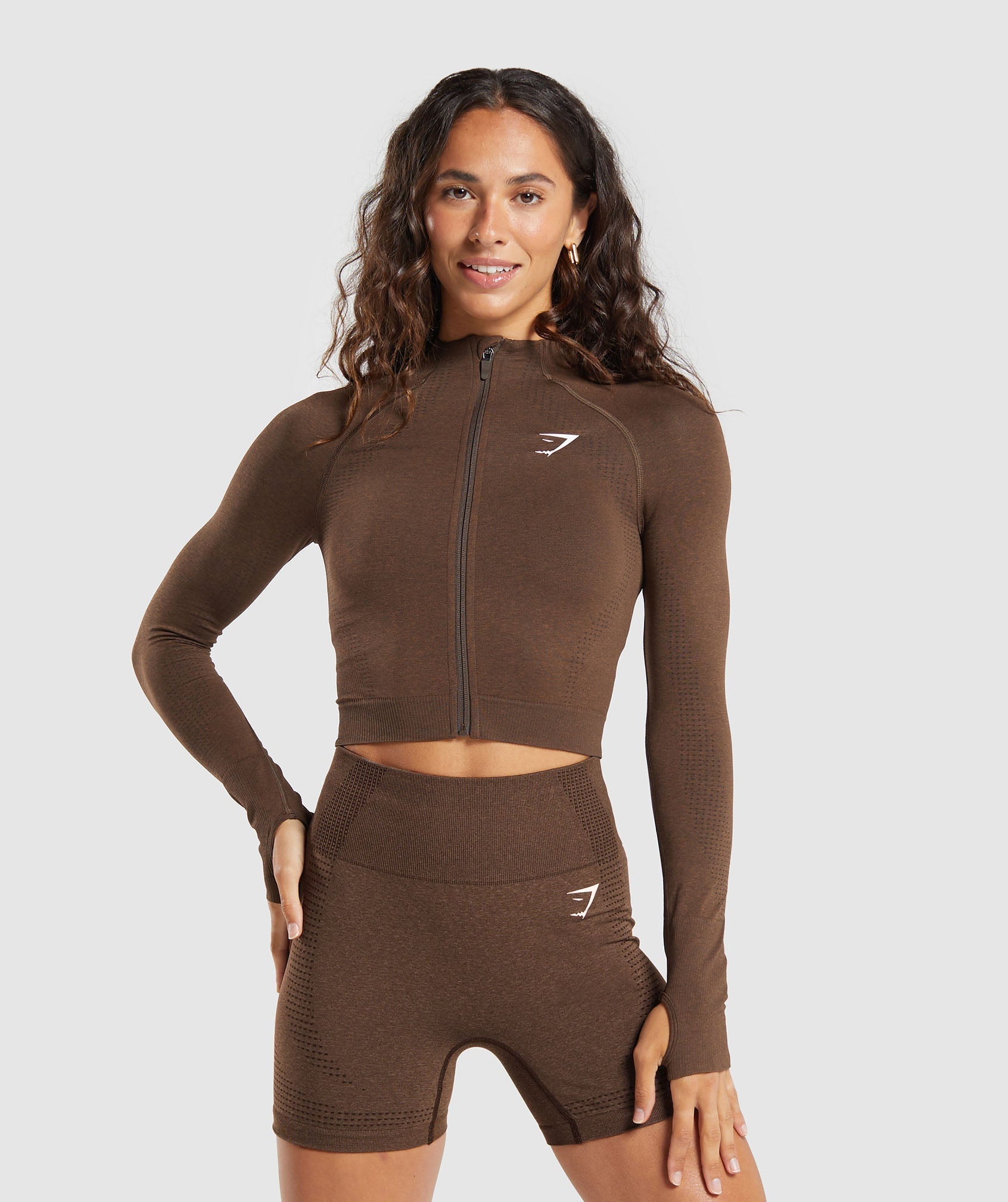 Chaqueta midi con cremallera Vital Seamless 2.0